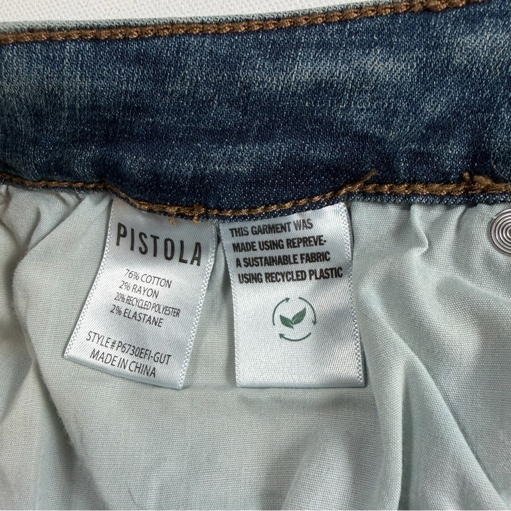 Pistola Denim Skinny Jeans Size 33 Light Wash Stretch Mid Rise Minimalist - Picture 3 of 9